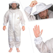 Beekeeping Bee Full Suit 3 Layer Mesh Ultra Cool Ventilated Round Head Beekeeping Protective Gear SIZE M V122-OZ-1032