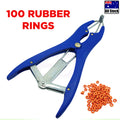 Cattle Lamb Sheep Elastrator Castrating Plier with 100 Rubber V122-OZ-12105