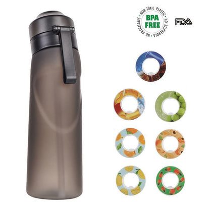 0 Sugar 0 Calorie Scented Water Bottle Matte Black 7 Rings V1221-0-SUGAR-0-CALORIE-SCENTED-WATER-BOTTLE-MATTE-BLACK-7-RINGS