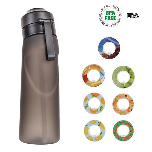 0 Sugar 0 Calorie Scented Water Bottle Matte Black 7 Rings V1221-0-SUGAR-0-CALORIE-SCENTED-WATER-BOTTLE-MATTE-BLACK-7-RINGS