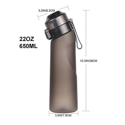 0 Sugar 0 Calorie Scented Water Bottle Matte Black 7 Rings V1221-0-SUGAR-0-CALORIE-SCENTED-WATER-BOTTLE-MATTE-BLACK-7-RINGS