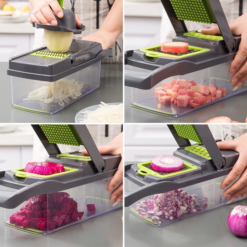 14-in-1 Vegetable Chopper (11 Blades+Spoon-shaped Tool) V1221-14-IN-1-VEGETABLE-CHOPPER-11-BLADES-SPOON-SHAPED-TOOL