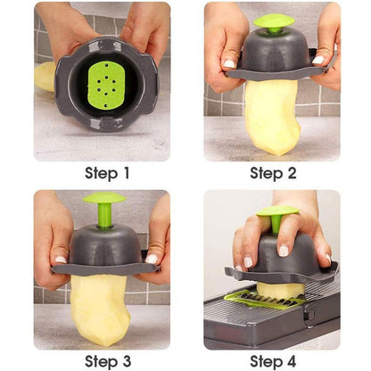 14-in-1 Vegetable Chopper (3 Blades+Spoon-shaped Tool) V1221-14-IN-1-VEGETABLE-CHOPPER-3-BLADES-SPOON-SHAPED-TOOL