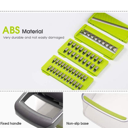 16-in-1 Vegetable Chopper (3 Blades+Spoon-shaped Tool) V1221-16-IN-1-VEGETABLE-CHOPPER-3-BLADES-SPOON-SHAPED-TOOL