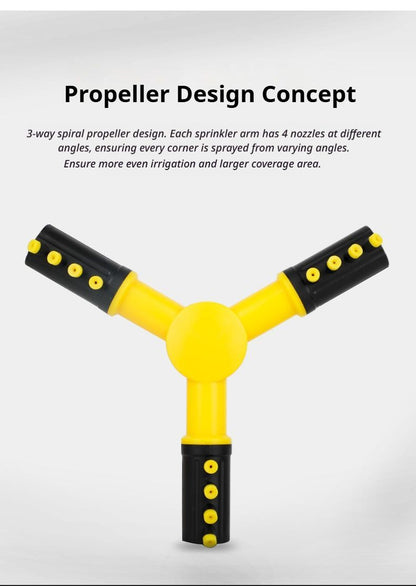 1SetSprinkler(Base+Trident)-Yellow V1221-1SETSPRINKLER-BASE-TRIDENT