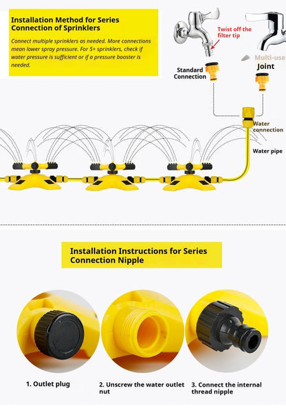 1SetSprinkler(Base+Trident)-Yellow V1221-1SETSPRINKLER-BASE-TRIDENT