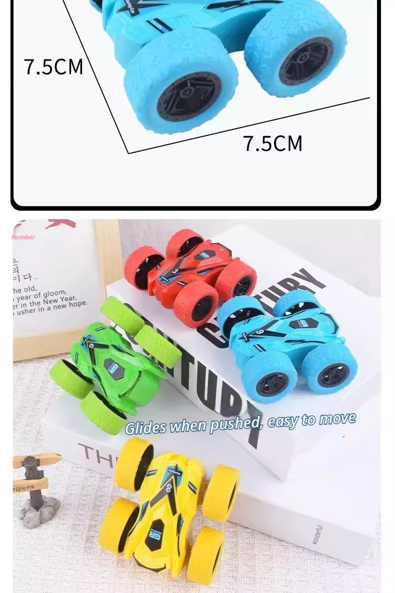 InertiaTumblingCar,2-PieceSet-180 degrees Flip V1221-2-PACK-COLORRANDOM