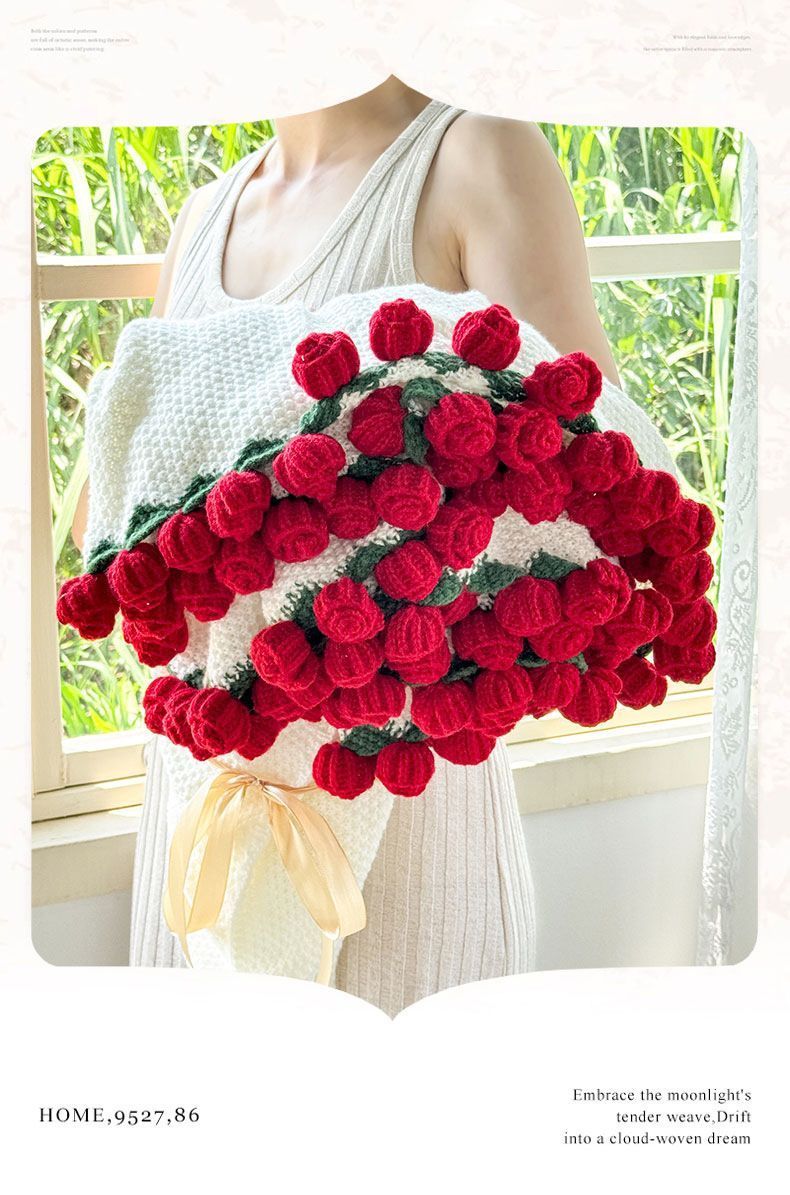 33 Red Rose Bouquet Blanket Diameter Approximately 80CM V1221-33-RED-ROSE-BOUQUET-BLANKET-DIAMETER-APPROXIMATELY-80CM