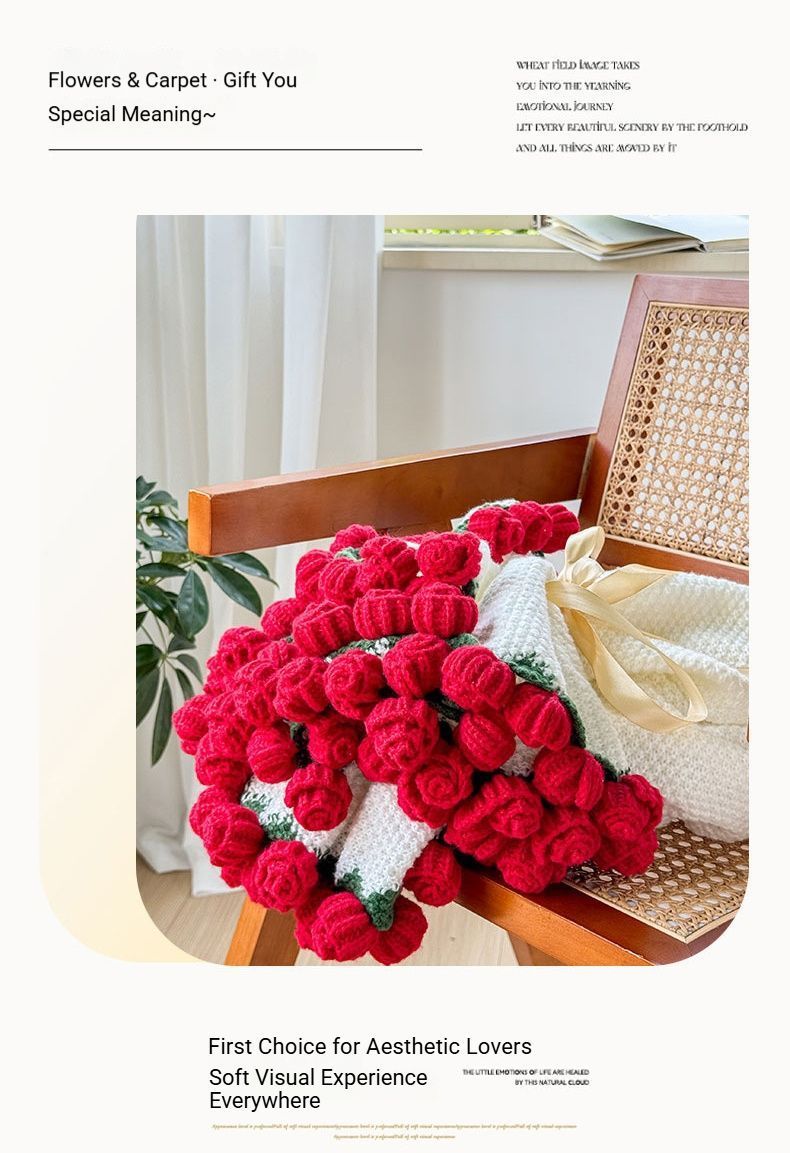 33 Red Rose Bouquet Blanket Diameter Approximately 80CM V1221-33-RED-ROSE-BOUQUET-BLANKET-DIAMETER-APPROXIMATELY-80CM