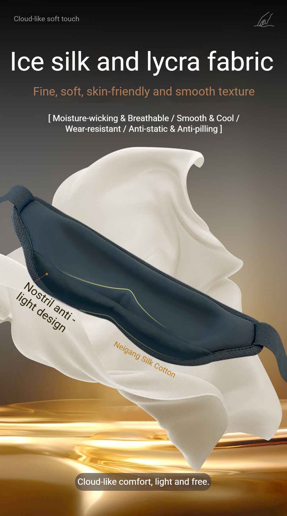 3D Bluetooth Sleep Eye Mask Black V1221-3D-BLUETOOTH-SLEEP-EYE-MASK-BLACK