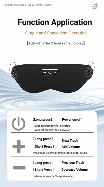 3D Bluetooth Sleep Eye Mask Black V1221-3D-BLUETOOTH-SLEEP-EYE-MASK-BLACK