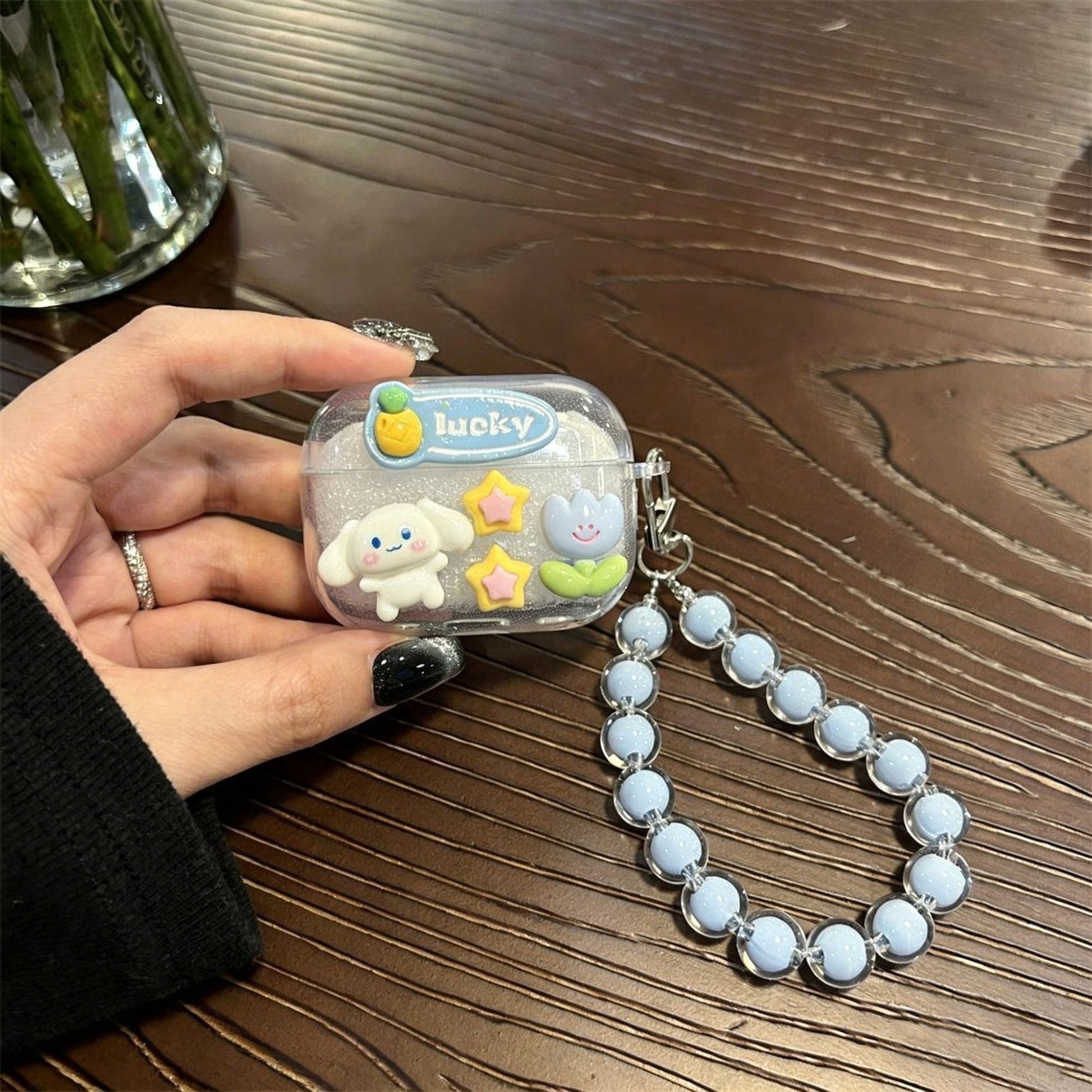 5-Piece Clear Case + Blue Bracelet V1221-5-PIECE-CLEAR-CASE-BLUE-BRACELET