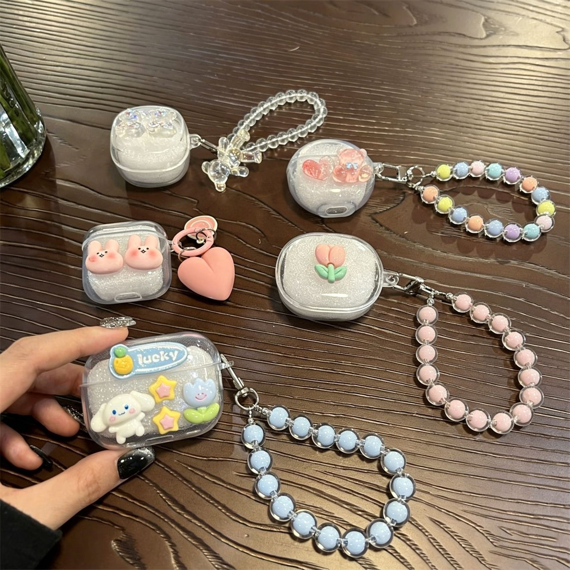 5-Piece Clear Case + Blue Bracelet V1221-5-PIECE-CLEAR-CASE-BLUE-BRACELET