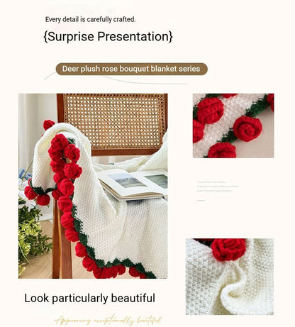 52 Pink Rose Blanket Diameter Approximately 110CM V1221-52-PINK-ROSE-BLANKET-DIAMETER-APPROXIMATELY-110CM