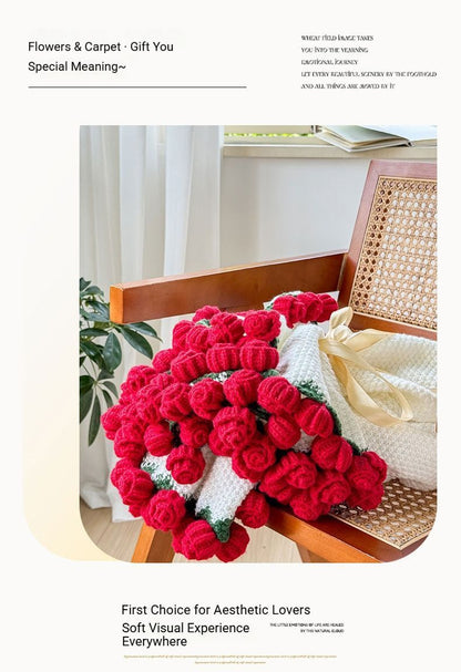 52 Red Rose Bouquet Blanket Diameter Approximately 110CM V1221-52-RED-ROSE-BOUQUET-BLANKET-DIAMETER-APPROXIMATELY-110CM