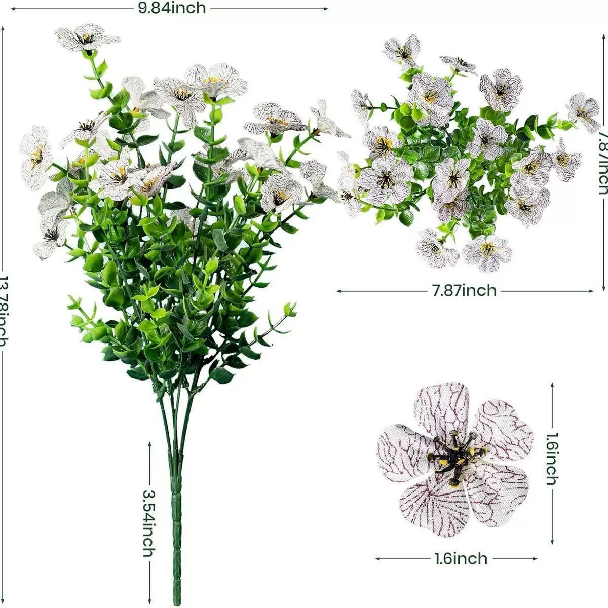 7 Heads 35 Mesh Eucalyptus Violet Colored 21 Bunches V1221-7-HEADS-35-MESH-EUCALYPTUS-VIOLET-COLORED-21-BUNCHES