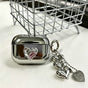 AirPods 4 Textured Silver Heart Electroplated Case + 3 Heart Charms V1221-AIRPODS-4-TEXTURED-SILVER-HEART-ELECTROPLATED-CASE-3-HEART-CHARM
