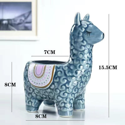 Alpaca Orchid Ceramic Planter V1221-ALPACA-ORCHID-CERAMIC-PLANTER