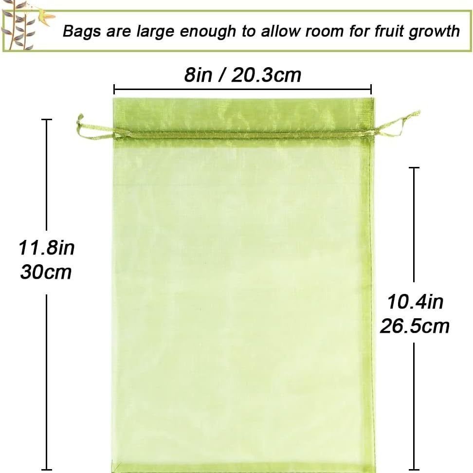 AppleGreenInsect-ProofMeshBags,20-Pack V1221-APPLEGREEN10X15CM