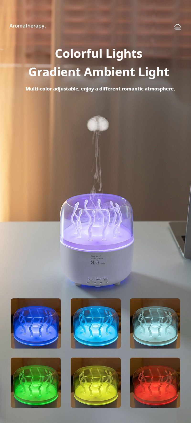 Aromatherapy diffuser white V1221-AROMATHERAPY-DIFFUSER-WHITE