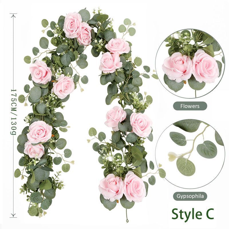 Artificial Eucalyptus Vine pink V1221-ARTIFICIAL-EUCALYPTUS-VINE-PINK