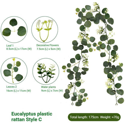 Artificial Eucalyptus Vine pink V1221-ARTIFICIAL-EUCALYPTUS-VINE-PINK