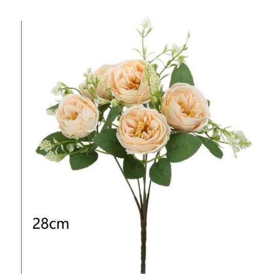 Artificial-flower-5-stems-of-Champagne-Peony V1221-ARTIFICIAL-FLOWER-5-STEMS-OF-CHAMPAGNE-PEONY
