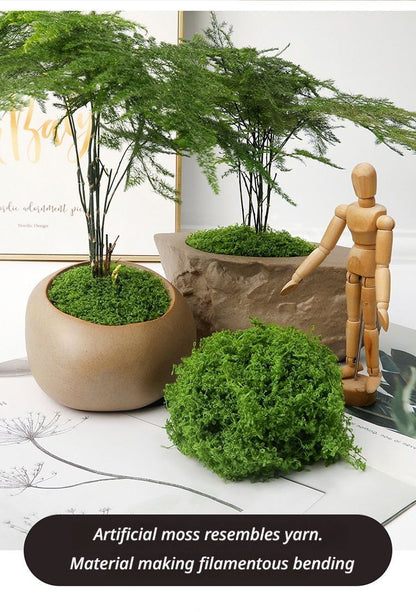 diy artificial moss lawn-Light Green Filamentous Moss 200g V1221-ARTIFICIAL-TURF-LIGHT-GREEN-FILAMENTOUS-MOSS-200G