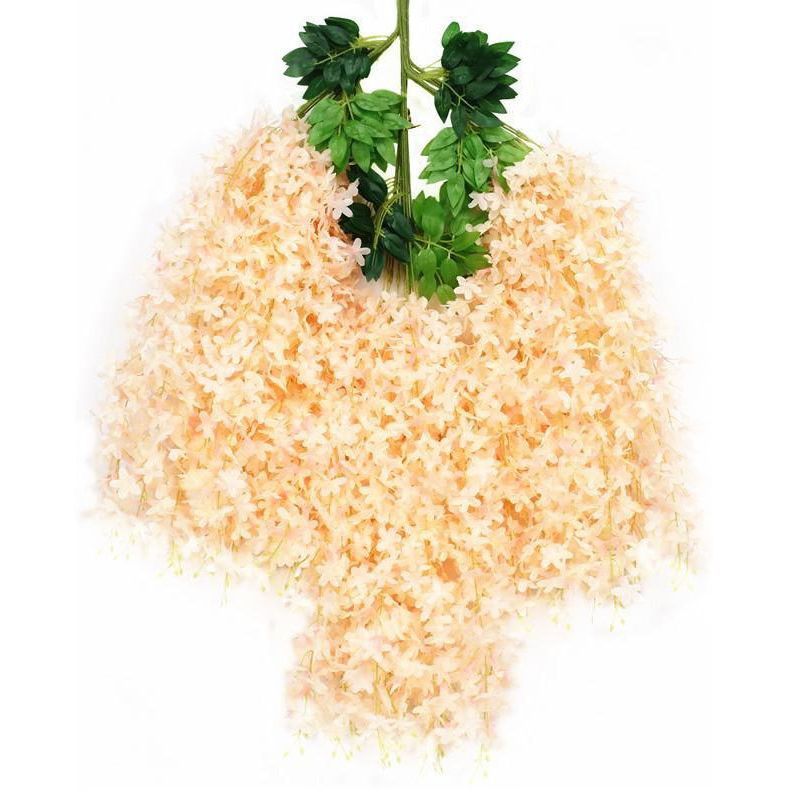 ArtificialLilacWisteria-Champagne-110CM-12-StemPack V1221-ARTIFICIALLILACWISTERIA-CHAMPAGNE-110CM-12-STEMPACK