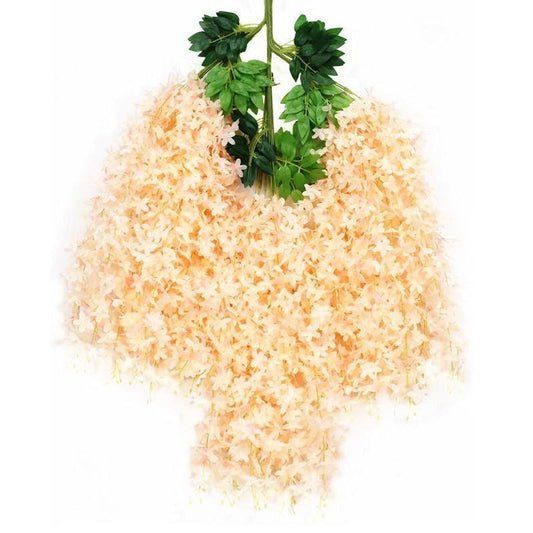 ArtificialLilacWisteria-Champagne-110CM-12-StemPack V1221-ARTIFICIALLILACWISTERIA-CHAMPAGNE-110CM-12-STEMPACK