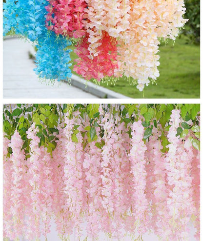 ArtificialLilacWisteria-Green-110CM-12-StemPack V1221-ARTIFICIALLILACWISTERIA-GREEN-110CM-12-STEMPACK