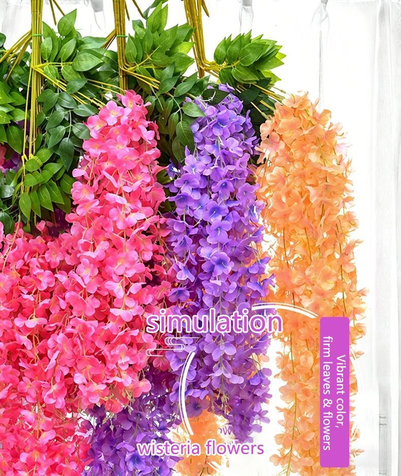 ArtificialLilacWisteria-RoseRed-110CM-12-StemPack V1221-ARTIFICIALLILACWISTERIA-ROSERED-110CM-12-STEMPACK