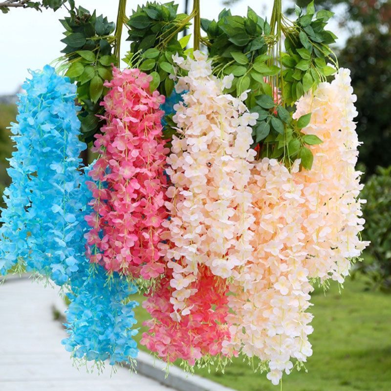 ArtificialLilacWisteria-RoseRed-110CM-12-StemPack V1221-ARTIFICIALLILACWISTERIA-ROSERED-110CM-12-STEMPACK