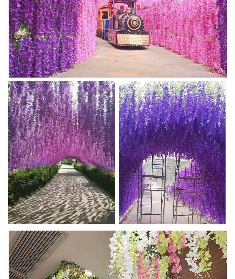 ArtificialLilacWisteria-RoseRed-110CM-12-StemPack V1221-ARTIFICIALLILACWISTERIA-ROSERED-110CM-12-STEMPACK