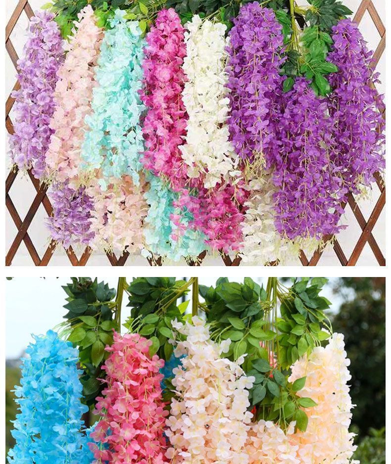 ArtificialLilacWisteria-RoseRed-110CM-12-StemPack V1221-ARTIFICIALLILACWISTERIA-ROSERED-110CM-12-STEMPACK