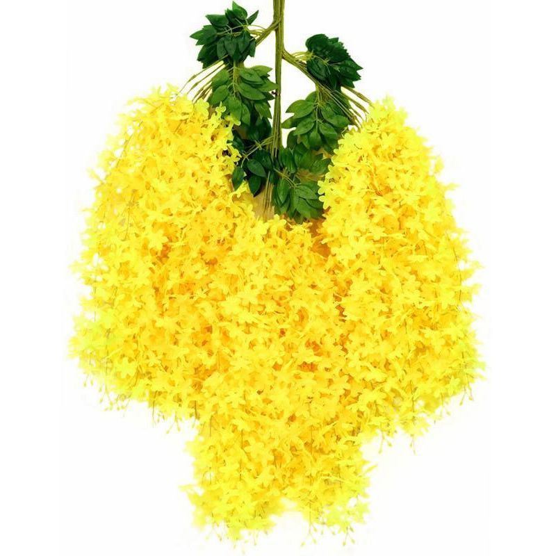 ArtificialLilacWisteria-Yellow-110CM-12-StemPack V1221-ARTIFICIALLILACWISTERIA-YELLOW-110CM-12-STEMPACK