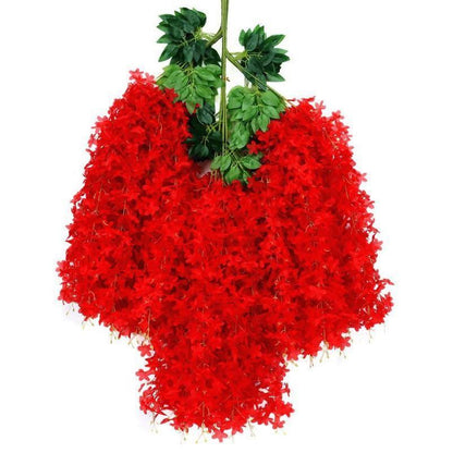 ArtificialLilacWisteriaFlowers-BrightRed-110CM-12-StemPack V1221-ARTIFICIALLILACWISTERIAFLOWERS-BRIGHTRED-110CM-12-STEMPACK