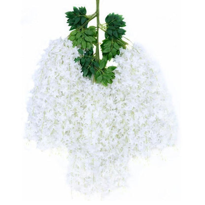 ArtificialLilacWisteriaFlowers-PureWhite-110CM-12-StemPack V1221-ARTIFICIALLILACWISTERIAFLOWERS-PUREWHITE-110CM-12-STEMPACK