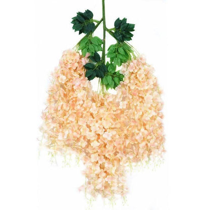 ArtificialWisteriaFlowers-Champagne-110CM-12-StemPack V1221-ARTIFICIALWISTERIAFLOWERS-CHAMPAGNE-110CM-12-STEMPACK