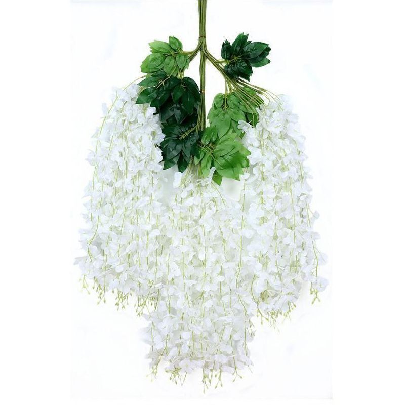 ArtificialWisteriaFlowers-CreamWhite-110CM-12-StemPack V1221-ARTIFICIALWISTERIAFLOWERS-CREAMWHITE-110CM-12-STEMPACK