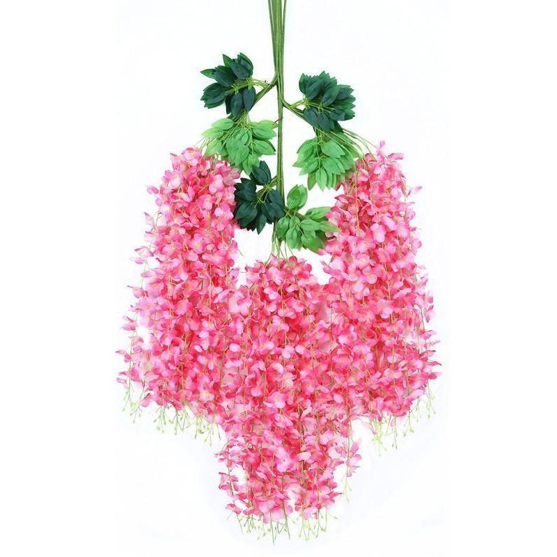 ArtificialWisteriaFlowers-DeepPink-110CM-12-StemPack V1221-ARTIFICIALWISTERIAFLOWERS-DEEPPINK-110CM-12-STEMPACK