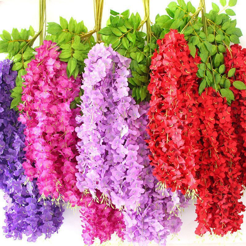 ArtificialWisteriaFlowers-DeepPink-110CM-12-StemPack V1221-ARTIFICIALWISTERIAFLOWERS-DEEPPINK-110CM-12-STEMPACK