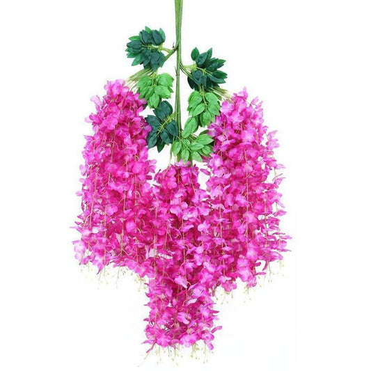 ArtificialWisteriaFlowers-Magenta-110CM-12-StemPack V1221-ARTIFICIALWISTERIAFLOWERS-MAGENTA-110CM-12-STEMPACK