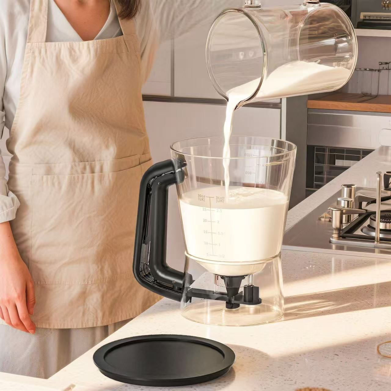 Handheld cake batter separator-Black V1221-BATTER-SEPARATOR-BLACK