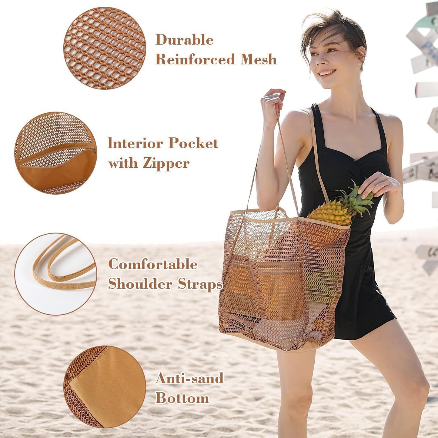 Beach Bag black V1221-BEACH-BAG-BLACK