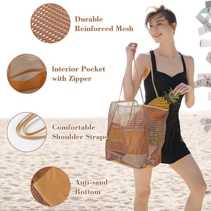 Beach Bag - Pink V1221-BEACH-BAG-PINK