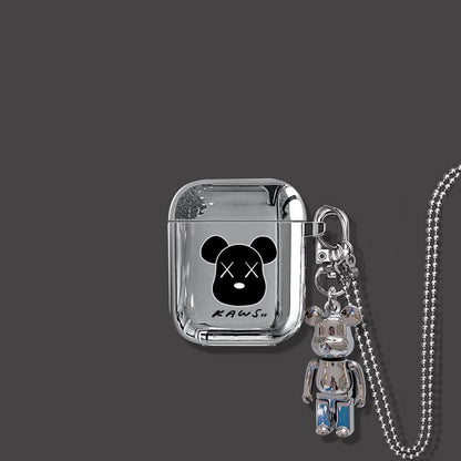 Bear AirPods 1 2 Case+Keyring+Necklace V1221-BEAR-AIRPODS-1-2-CASE-KEYRING-NECKLACE