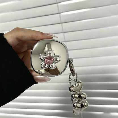 Black Framed Heart Plated Case + 3 Heart Pendants AirPods Pro V1221-BLACK-FRAMED-HEART-PLATED-CASE-3-HEART-PENDANTS-AIRPODS-PRO