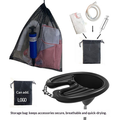 BlackHairWashingBasin+LargeShowerCap+DrainBasket V1221-BLACK-LARGEAPRON-DRAINAGEBASKET