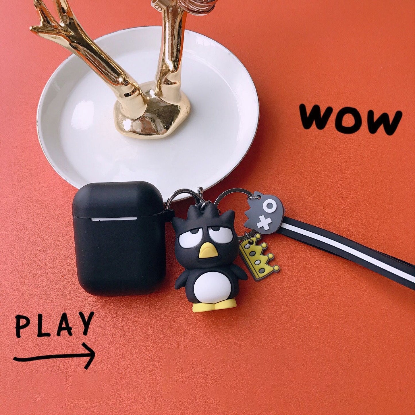 Black set + shoe pendant Apple AirPods 3 V1221-BLACK-SET-SHOE-PENDANT-APPLE-AIRPODS-3